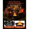 Black 19-Inch Propane Fire Pit 53,000 BTU Portable Gas Firebowl with Grill